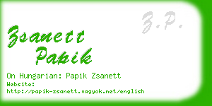 zsanett papik business card